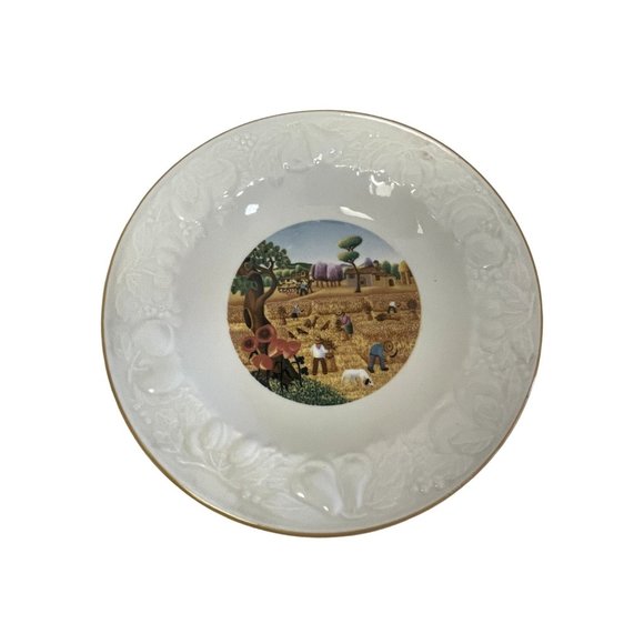 Vintage FOUR SEASONS Plate Tabletops Unlimited Country Theme Harvest Collectible - Picture 1 of 4